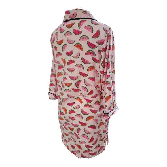 Kate Spade Watermelon Print Pajama Shirt Dress Size Small Sleepwear - Picture 3 of 9